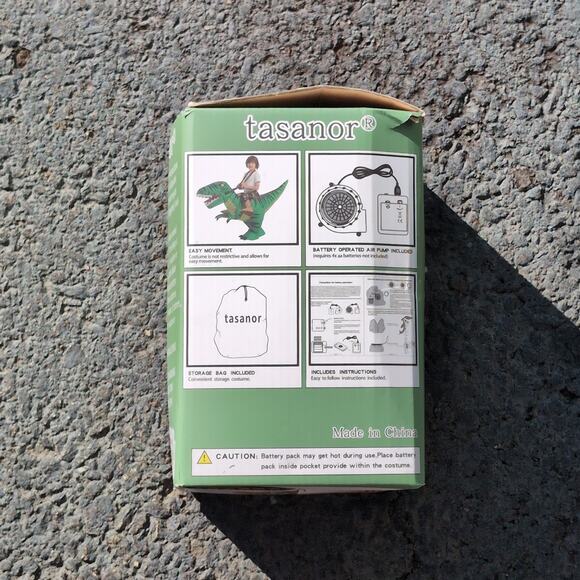 Tasanor Ride Raptor Costume Inflatable Halloween Dinosaur Dress Up Child 4-6 Yrs - Picture 8 of 10